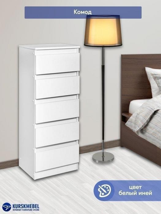 Комод деревянный узкий высокий с ящиками для прихожей спальни хранения вещей белый - фото 8 - id-p215915391