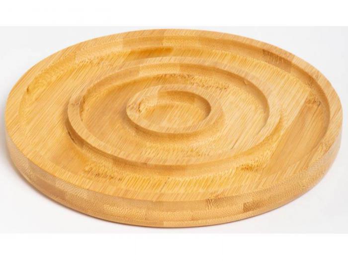 Блюдо сервировочное круглое Olaff 204-50002 менажница из дерева тарелка деревянная посуда доска для подачи - фото 1 - id-p215919537