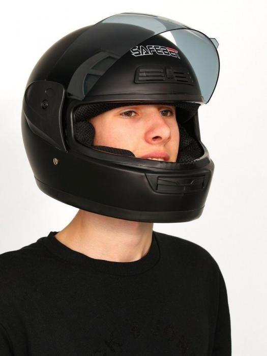 Шлем для мотоцикла мотошлем мото защитный интеграл взрослый мотоциклетный черный матовый - фото 10 - id-p215914043