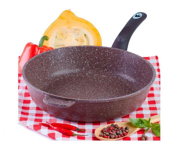 Антипригарная сковорода с гранитным покрытием большая 28 см глубока сковородка для газовой плиты обжарки - фото 5 - id-p215917482
