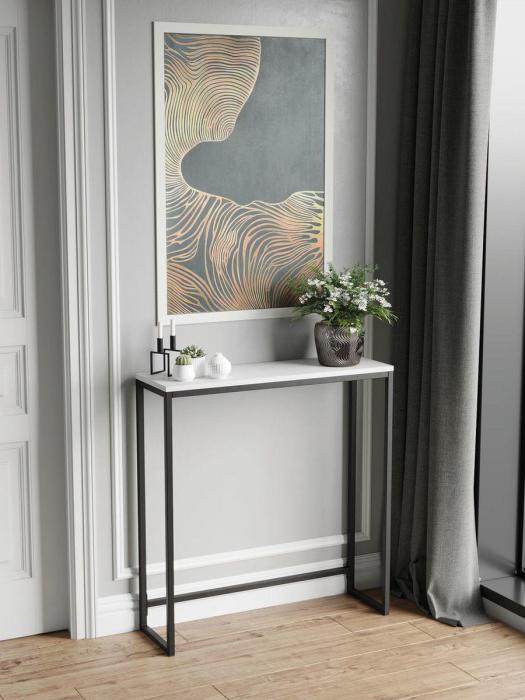 Консоль в прихожую туалетный консольный стол косметический дамский макияжный лофт мебель в спальню белый - фото 3 - id-p215912819