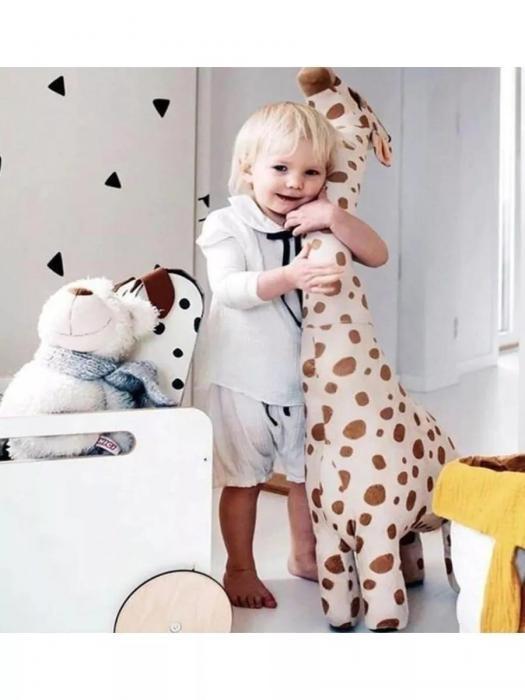 Жираф игрушка мягкая плюшевая развивающая детская большая длинный жирафик подушка обнимашка для детей - фото 8 - id-p215912821