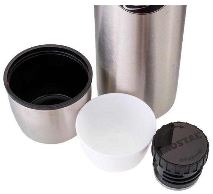 Вакуумный термос для напитков чая кофе БИОСТАЛЬ Охота NBP-1000B в чехле металлический 1 л - фото 5 - id-p215923800