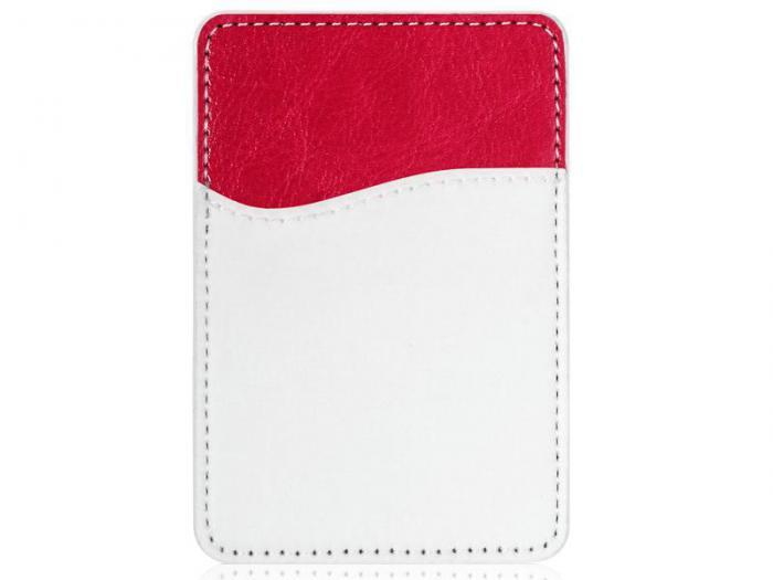 Чехол для карты банковской на смартфон эко-кожа Red CardHolder-03 - фото 1 - id-p215917534