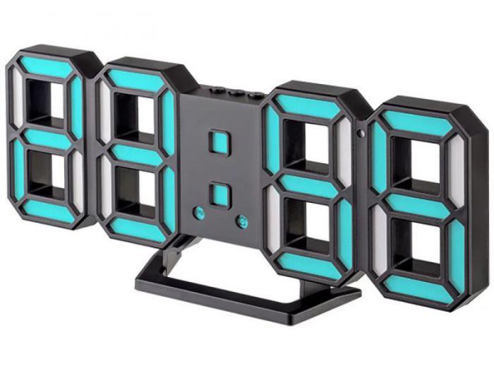 Цифровые часы с будильником настольные настенные электронные Perfeo Luminous 2 PF-6111 цифры PF B4928 - фото 1 - id-p215919630