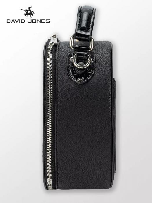 Сумка круглая женская через плечо маленькая сумочка черная на длинном ремне оригинальная кросс-боди прикольная - фото 6 - id-p215912856