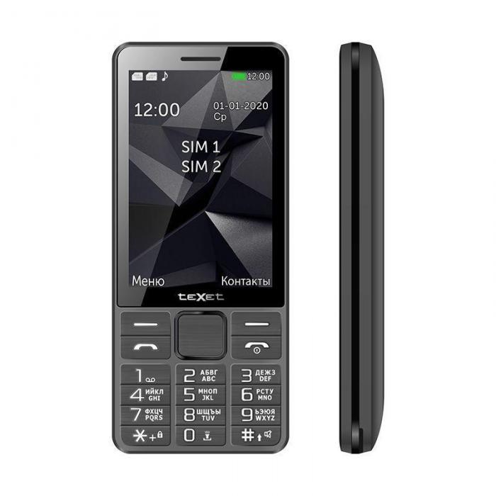 Кнопочный сотовый мобильный телефон TEXET TM-D324 серый - фото 1 - id-p215919648