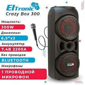 Большая колонка беспроводная портативная мощная с микрофоном для пения караоке ELTRONIC 20-63 CRAZY BOX