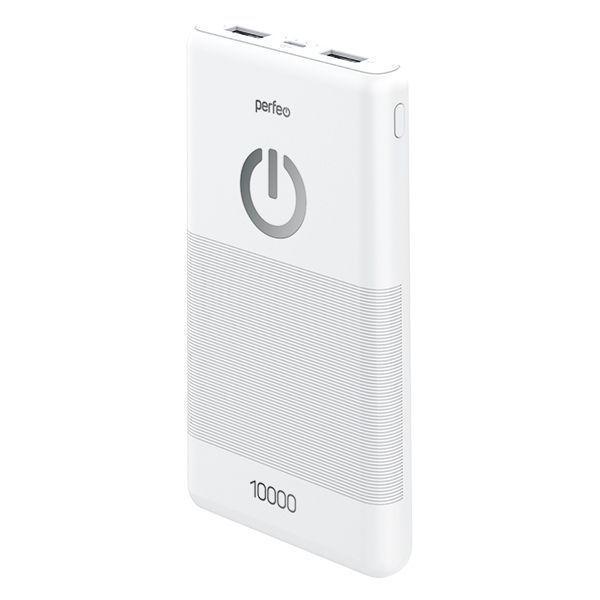 Внешний аккумулятор power bank PERFEO PF B4297 10000 mah белый пауэрбанк для телефона - фото 1 - id-p215918684