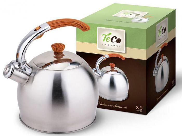 Чайник со свистком из нержавейки металлический TECO TC-110 для индукционной и газовой плиты - фото 1 - id-p215921806