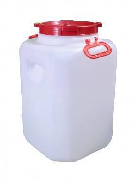 Пластиковая канистра-бочка пищевая для воды АЛЬТЕРНАТИВА М577 с навесными ручками 60 литров - фото 1 - id-p215918726