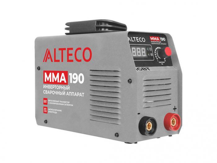 Сварочный аппарат инвертор Alteco MMA-190 электродный бытовой ручной сварочник MMA инверторная дуговая сварка - фото 1 - id-p215917622