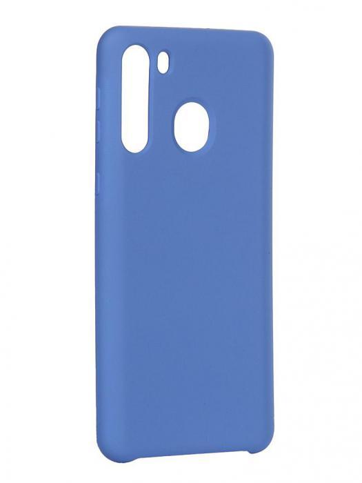 Чехол для телефона на Samsung Galaxy A21 силиконовый синий 16842 Самсунг А21 - фото 1 - id-p215922847
