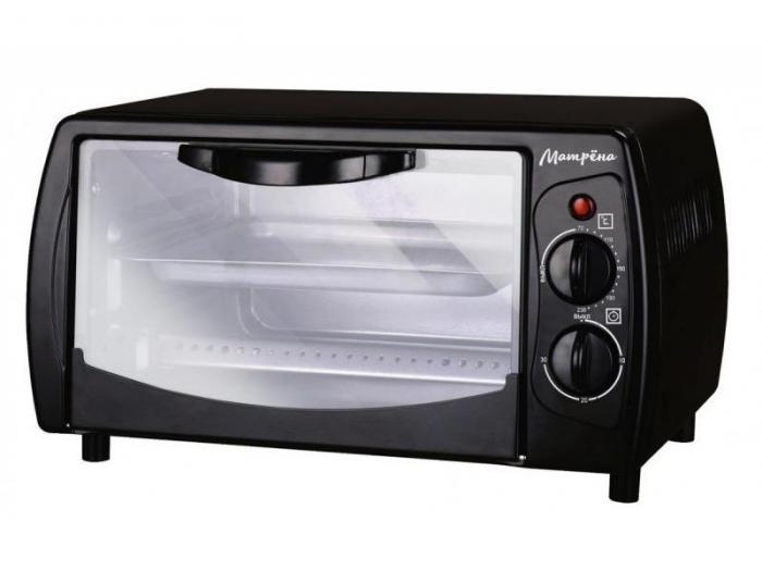 Мини печь Матрёна МА-25 черная настольная духовка электрический жарочный шкаф для дачи - фото 1 - id-p215920802