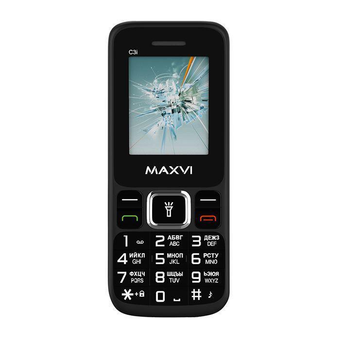 Кнопочный сотовый мобильный телефон MAXVI C3I BLACK - фото 6 - id-p215919741