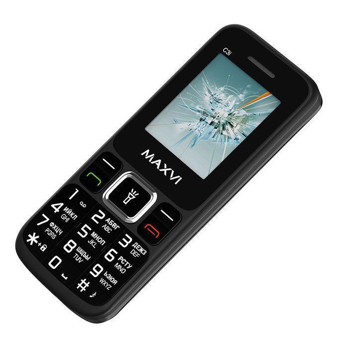 Кнопочный сотовый мобильный телефон MAXVI C3I BLACK - фото 8 - id-p215919741