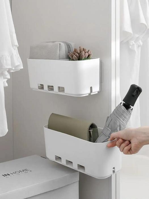 Органайзер настенный для кухни ванной контейнер выдвижной ящик подвесной на стену хранение под мойку раковину - фото 6 - id-p215912949