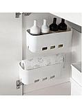 Органайзер настенный для кухни ванной контейнер выдвижной ящик подвесной на стену хранение под мойку раковину, фото 9