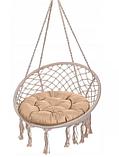 Подушки для садовой мебели сиденье на кресло кокон гамак качели стулья круглая сидушка бежевая сидение, фото 6