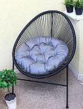 Подушки для садовой мебели сиденье на кресло кокон гамак качели стулья круглая сидушка серая сидение, фото 7