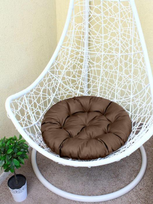 Подушки для садовой мебели сиденье на кресло кокон гамак качели стулья круглая сидушка коричневая сидение - фото 8 - id-p215912956