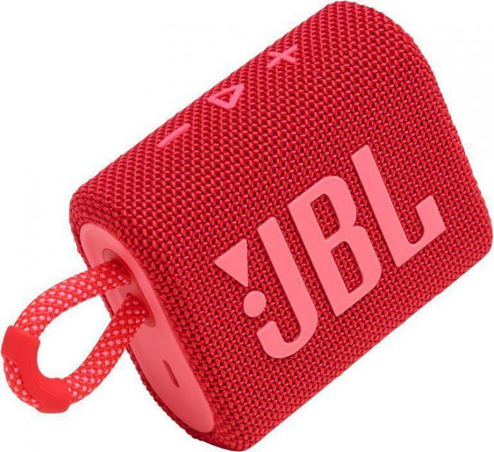 Портативная беспроводная bluetooth мини колонка JBL GO 3 красная музыкальная блютуз маленькая аудиосистема - фото 6 - id-p215921891