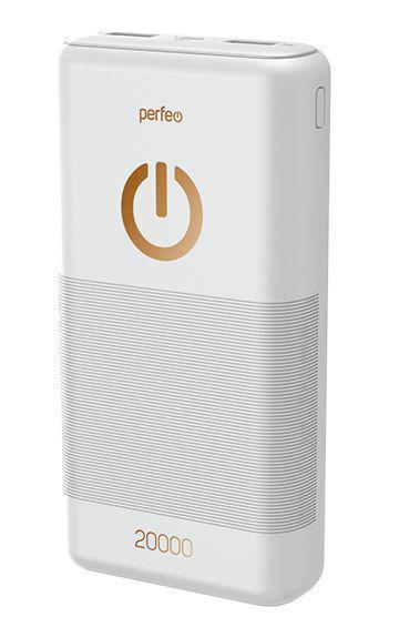 Внешний аккумулятор power bank PERFEO PF B4299 20000 mah белый пауэрбанк для телефона - фото 1 - id-p215920878