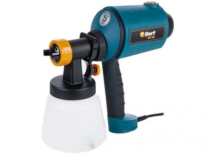 Краскораспылитель Bort BFP-400 краскопульт ручной электрический для краски побелки - фото 1 - id-p215925069
