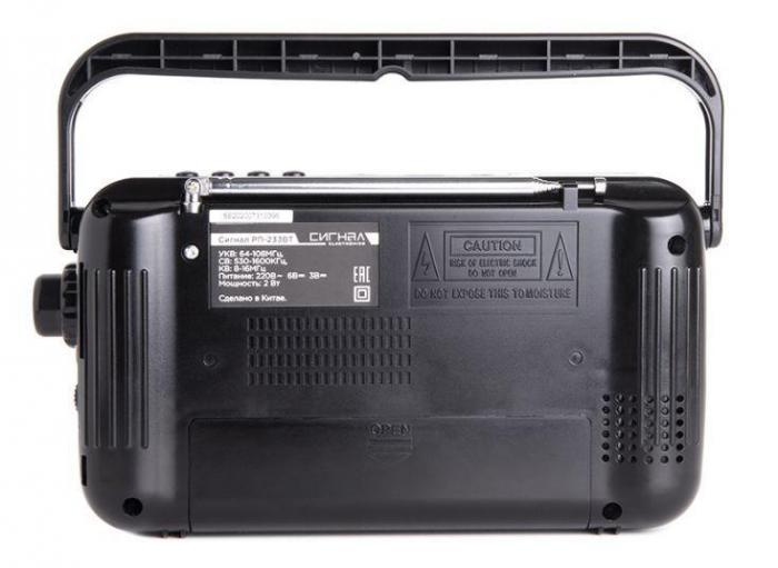 Радиоприемник на батарейках СИГНАЛ РП-233ВТ FM USB портативный ретро-стиль - фото 4 - id-p215921934