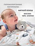 Комфортер для новорожденных игрушка мягкая муслин зайка сплюшка мякиши для сна малышей, фото 6