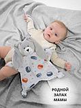Комфортер для новорожденных игрушка мягкая муслин зайка сплюшка мякиши для сна малышей, фото 8