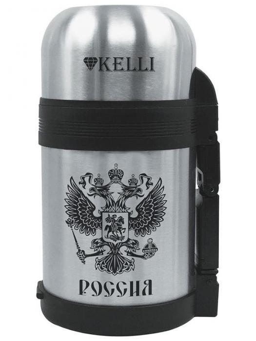 Термос для еды с широким горлом Kelli KL-0911 1 литр из нержавейки - фото 1 - id-p215919897