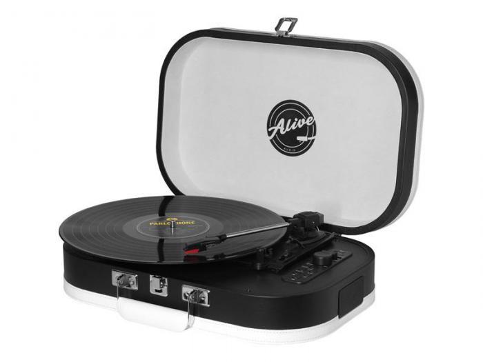 Виниловый проигрыватель для виниловых дисков пластинок винила Alive Audio Vintage Gentleman VNT-02-GL черный - фото 1 - id-p215917807