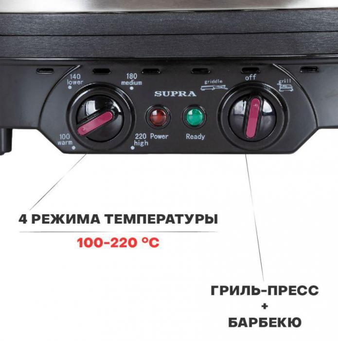 Электрогриль SUPRA GS-7510 гриль прижимной электрический настольный пресс для шаурмы - фото 3 - id-p215918941