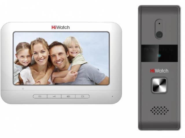Комплект видеодомофона монитор с вызывной панелью HiWatch DS-D100KF - фото 1 - id-p215923118