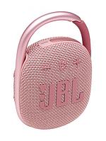 Маленькая блютуз портативная колонка JBL Clip 4 розовая JBLCLIP4PINK беспроводная Bluetooth