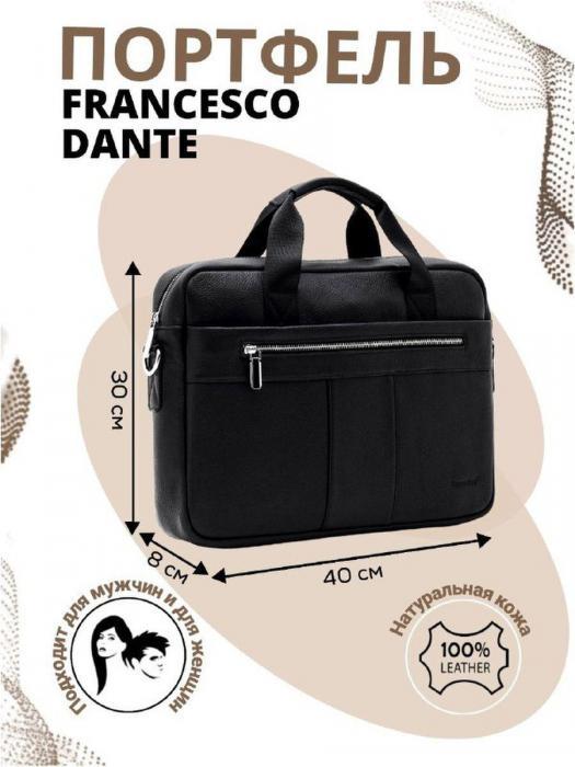 Портфель мужской женский кожаный натуральный деловой VS27 черная сумка для документов дипломат - фото 1 - id-p215915791