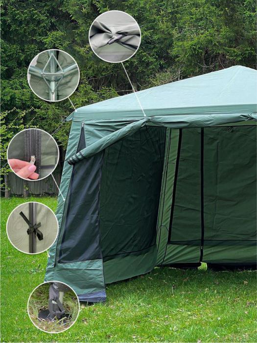 Беседка шатер туристический садовый для дачи бассейна тент с москитной сеткой - фото 4 - id-p215913200