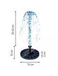 Фонтан садовый для пруда на солнечной батарее с подсветкой уличный плавающий фонтанчик декоративный, фото 4