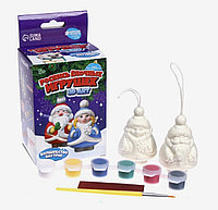 Набор для творчества. Роспись ёлочных игрушек 3D Art «Дед Мороз и Снегурочка»