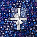 Бумага упаковочная глянцевая «Синие снежинки», 70 × 100 см, фото 3