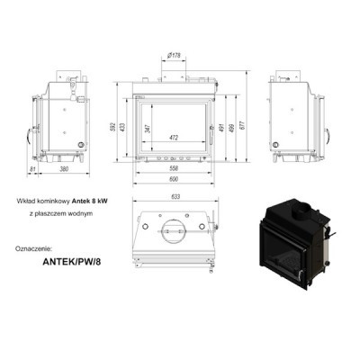 Топка Kratki Antek 8 кВт W - фото 2 - id-p30696738