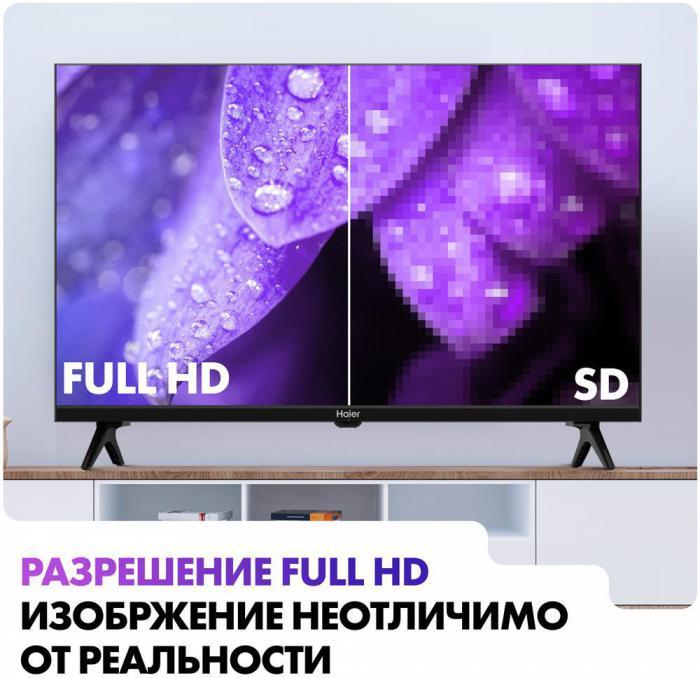 Телевизор 32 дюйма HAIER 32 SMART TV S1, FULL HD, черный, СМАРТ ТВ, ANDROID - фото 2 - id-p215947291