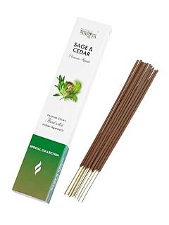 Благовония натуральные Шалфей и кедр (SAGE CEDAR) Aasha Herbals PREMIUM MASALA 10 шт Индия