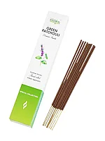 Благовония натуральные Зеленый Пачули (Green Patchouli) Aasha Herbals PREMIUM MASALA 10 шт Индия