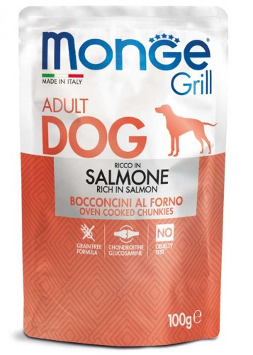 Monge Dog Grill Adult Salmon (желе, лосось), 100 гр*6 шт - фото 1 - id-p215963464