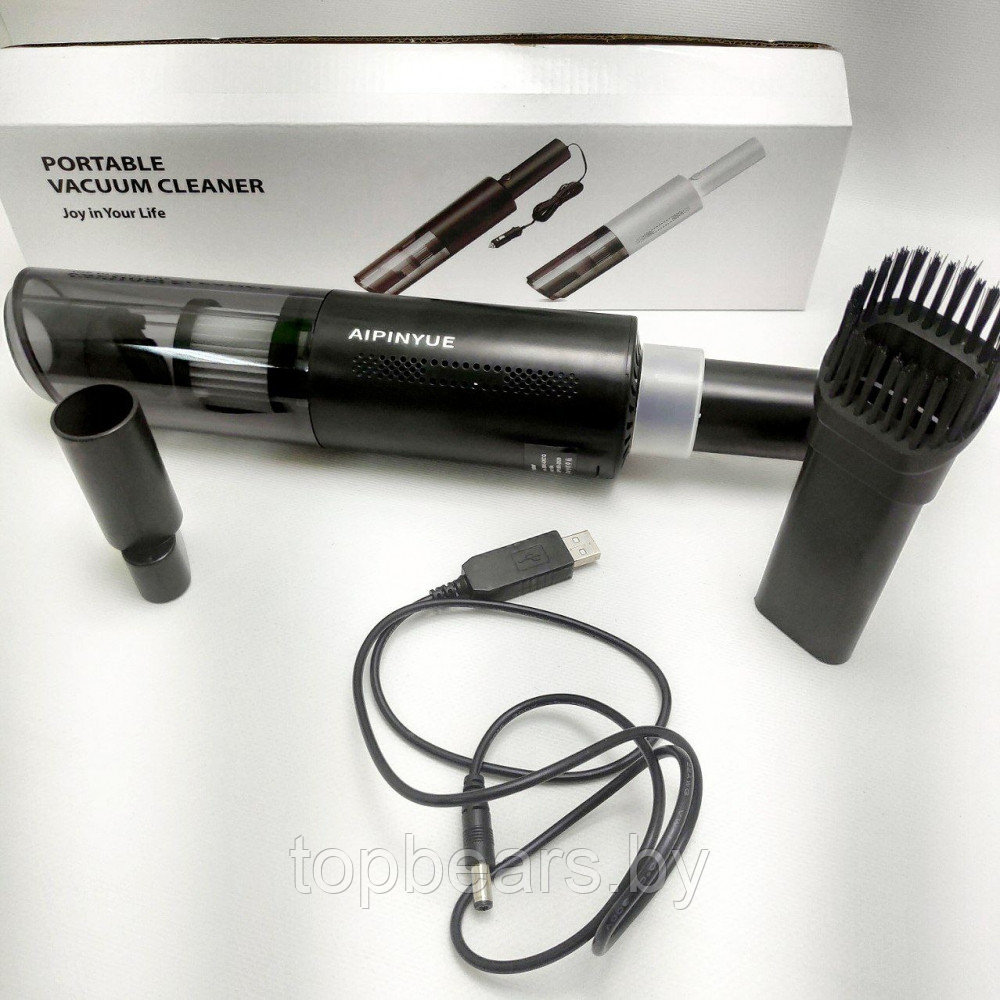 Портативный вакуумный пылесос Portable Vacuum Cleaner USB A8 (три насадки) Белый - фото 3 - id-p215963733