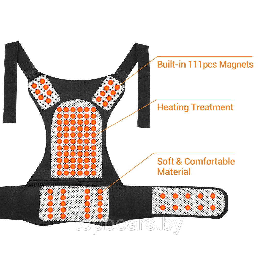 Турмалиновый самонагревающийся ортопедический жилет с магнитами Tourmaline Heat Insulating Vest XL - фото 9 - id-p215963745