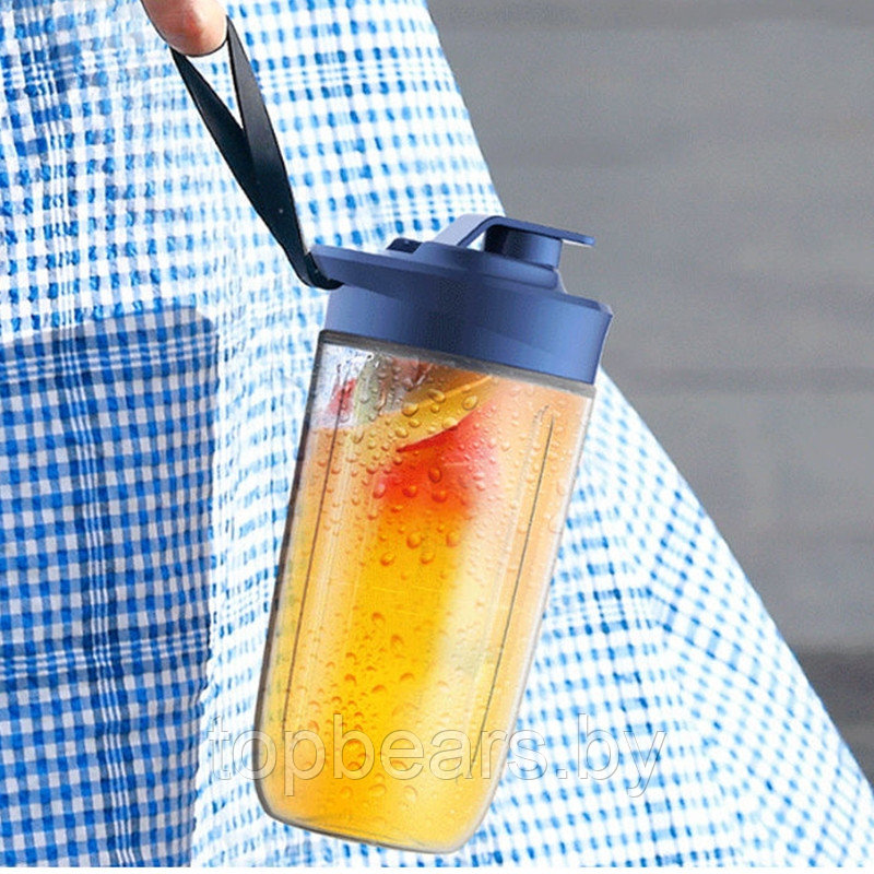 Портативный блендер Small Portable Juice 3 в 1, 40W для смузи, коктейлей, детского питания (6 лезвий, запасная - фото 9 - id-p215963752