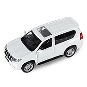 Машина АВТОПАНОРАМА Land Cruiser Prado, белый, 1/42, инерция, откр. двери, в/к 17,5*12,5*6,5 см